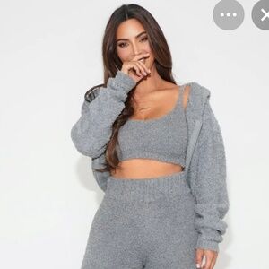SKIMS Cozy Collection Set in Grey